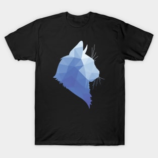 Blue Abstract Cat - CatCollection #4 T-Shirt